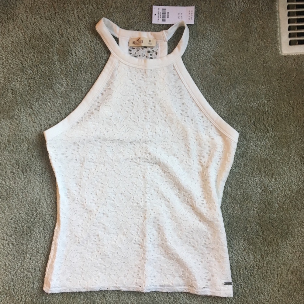 White Lace Crop Top